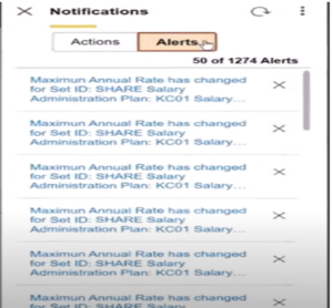 Change Tracking Notifications in PFC - PeopleSoft HCM PUM 51 - Fig 4: Notification- Alert