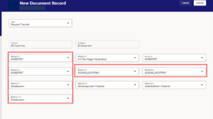 Creating a Validation for DFF Fields in Document of Record Using Visual Builder Studio - Oracle HCM Cloud - Fig 1: Document of Records DFF