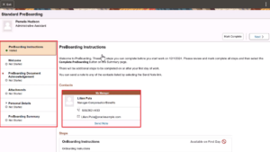Fig 1 - Pre-Boarding Instructions Page