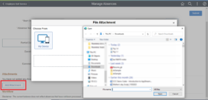 Submitting Documents for Leave Request - PeopleSoft PUM 45 - Manage Absence Self-Service Page