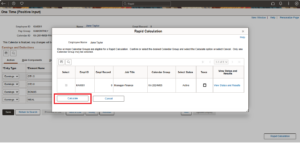 Rapid Calculation in Global Payroll - PeopleSoft HCM Image 51 - Fig 1.5 Clicking Calculate button to process payroll