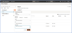 Streamline Global Compensation with Oracle Redwood Salary Switcher Fig 2: Configure Field and Regions Fig 3: Create new rule