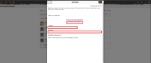 Fluid Performance Notes in PeopleSoft HCM PUM 52 - Fig 4: Add note page