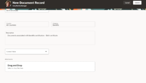 Fig 4 - URL field hidden in attachment section of DOR| Updates in Oracle HCM 24C | Unlocking Redwood Features