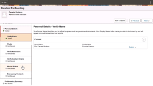Fig 4: personal details and onboarding basics Delivered Standard Template
