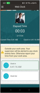Employee-view-of- “Record and Report”-geofence-violation-Web-Clock 
