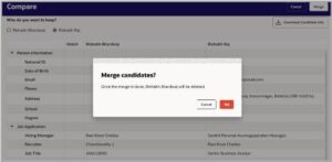 Enhanced Candidate Duplicate Check in Oracle Redwood | VBS Upgrade - Fig 6: Merge Candidates