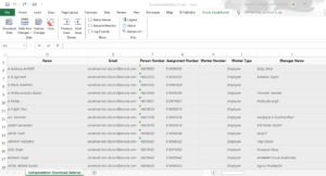 Redwood Download Salaries in Oracle HCM 25B - Fig 8: Downloaded data
