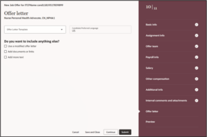 Oracle Redwood Experience: How to Create Job Offers in Oracle Recruiting Cloud 