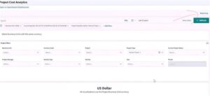PeopleTools 8.62 - Interactive Embedded Insights & Print to PDF - Fig. 4 Project Cost Analytics