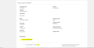 Generation of Letter from Document of Records When using HDL- Document Of Record page