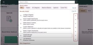 Peoplesoft 8.62 - Simplified Global Search -Fig.2 Segmented search suggestions display