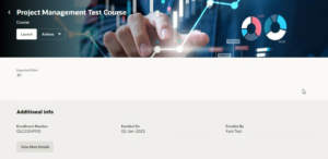 Noncatalog Course Request in Oracle Learning Cloud -- Fig 4.1: Learners can access the course image