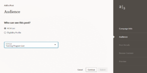 Delivering Timely Updates and Opportunities with HCM Communicate - Fig 5: Add Post Audience Section