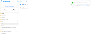 After Published my document in Kovaion’s Document Mangement System 
