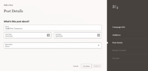 Delivering Timely Updates and Opportunities with HCM Communicate - Fig 6: Add Post Post Details Section