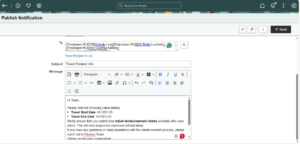 HCM PUM 53 - Notification Publisher Enhancements Fig 1.2 Overriding the Content to be displayed when clicked on the Notification