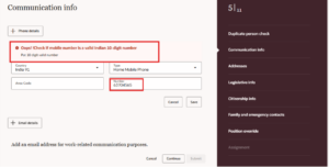 How to Configure Phone Number Validation in VBCS Fig 7: Test Validation for Incomplete Phone Numbers