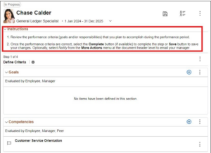 PeopleSoft HCM PUM 51 - Enhancing ePerformance with Instructions at Step level and Section Level - Section level instruction (2.1)