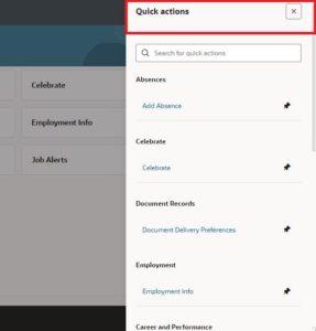 Fig 2 : My Activity Center Demystified: Features and Customization in Oracle Fusion HCM 