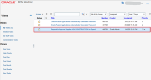 Managing Supplier Profile Change Requests in Oracle Fusion -- Fig 14: To log in with the user account