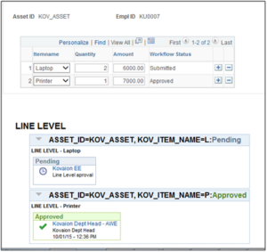 AWE in PeopleSoft - PeopleSoft Approval Framework - Line Level Approval - 12