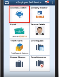 PeopleSoft Chatbot - Absence Assistant Tile - 3
